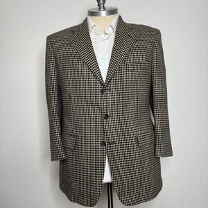 Southwick for Harrison LTD Houndstooth Wool Blazer Jacket Size‎ 43R